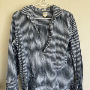 J.Crew Stripped Pop Over Shirt